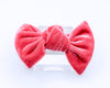 Velvet Knot Bow: Coral