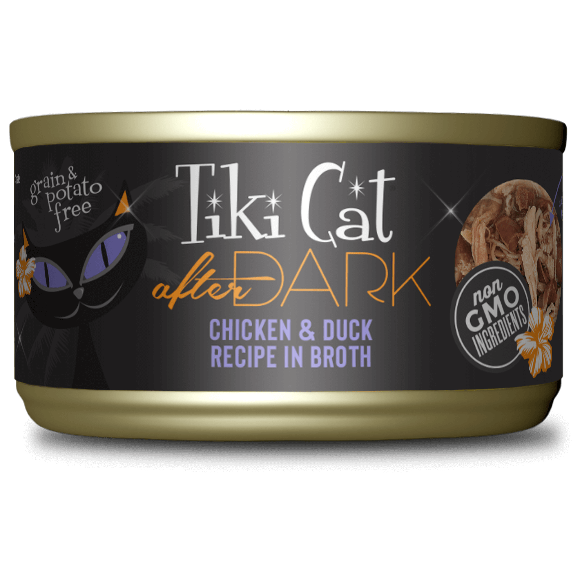 Tikicat Adult After Dark Chicken and Duck in Broth (2.8oz)