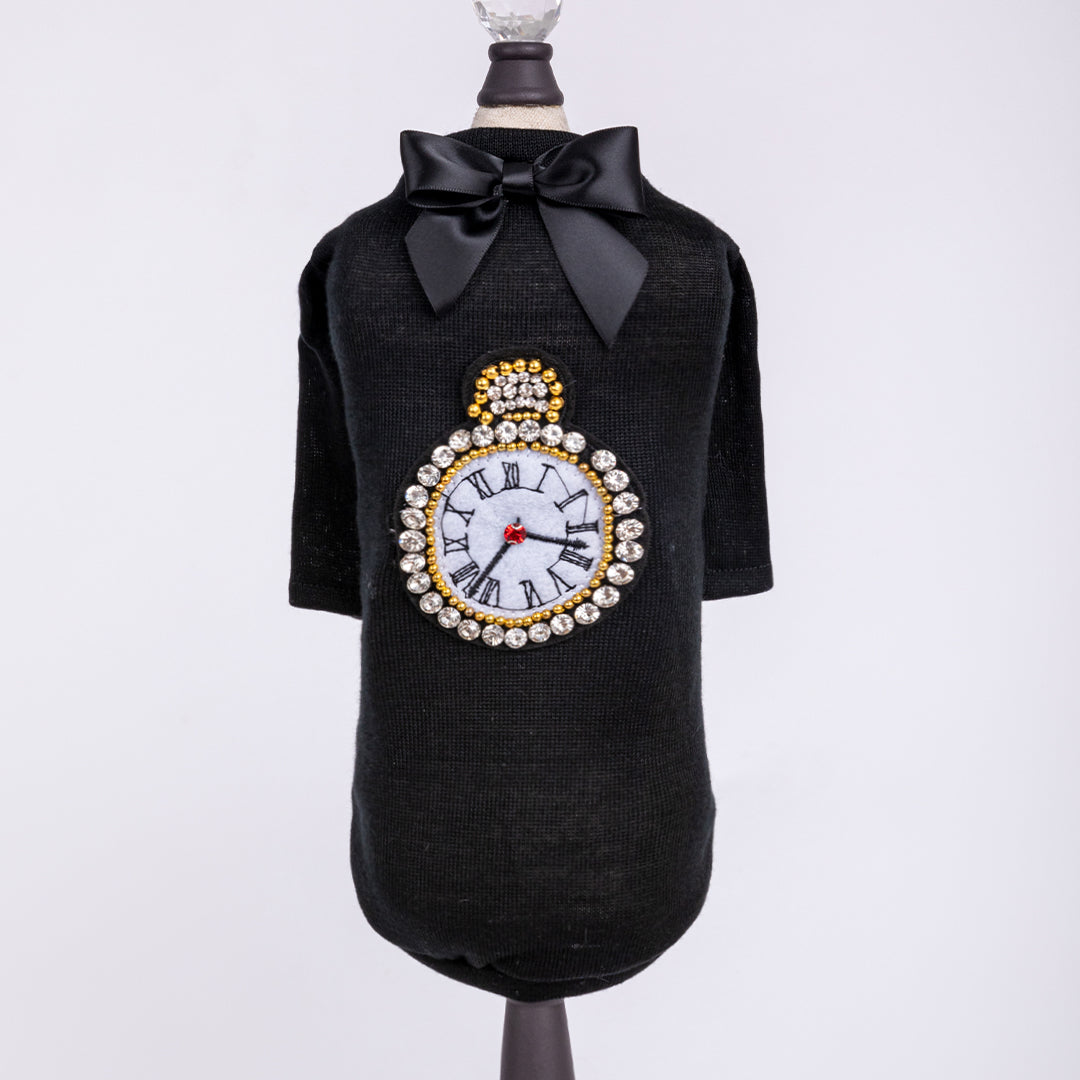 Hello Doggie Timeless Satin Black Dog Shirt