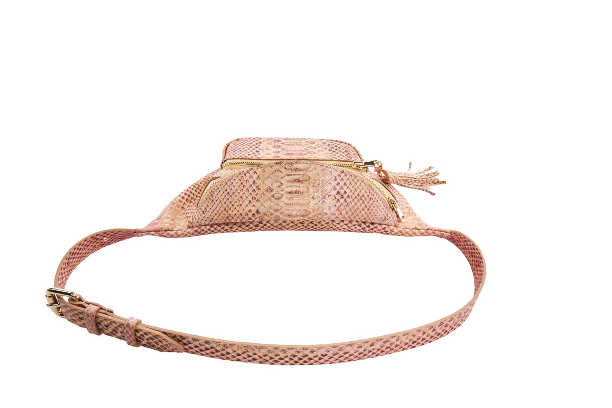 Allysa Payne Embossed Snake Belt Bag/Fanny Pack