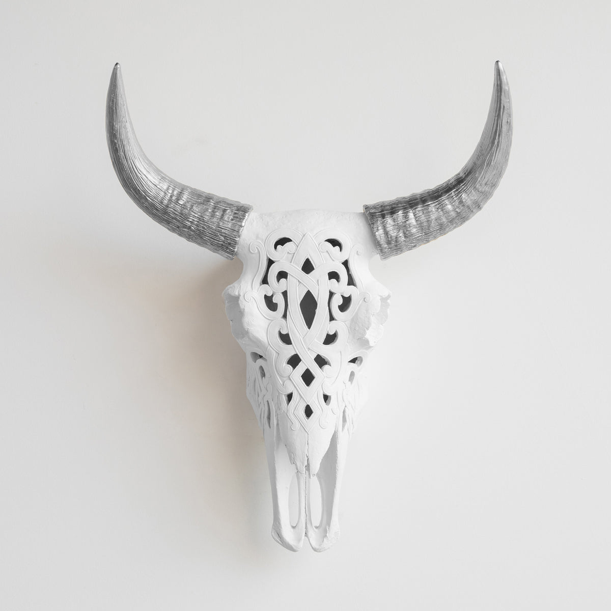 Faux Carved Cow Skull
