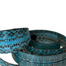 Luxury Pet Fashion Turquoise Black Snakeskin Collar & Leash Set