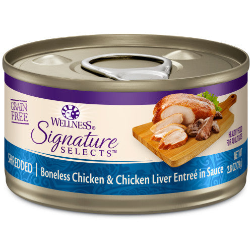 Wellness Core Adult Signature Select Shredded Chicken and Chicken Liver Entree Wet Cat Food (5.3oz)