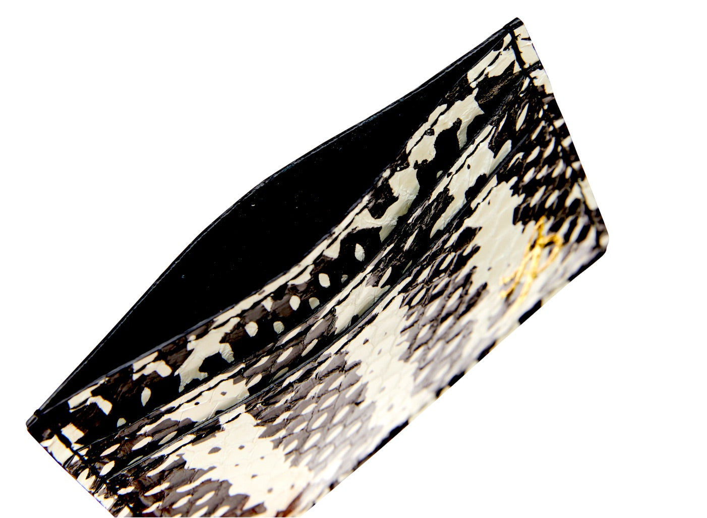 Allysa Payne Black & White Snake Card Wallet