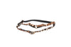 Leopard Print/Bronze Paint Italian Leather Harness