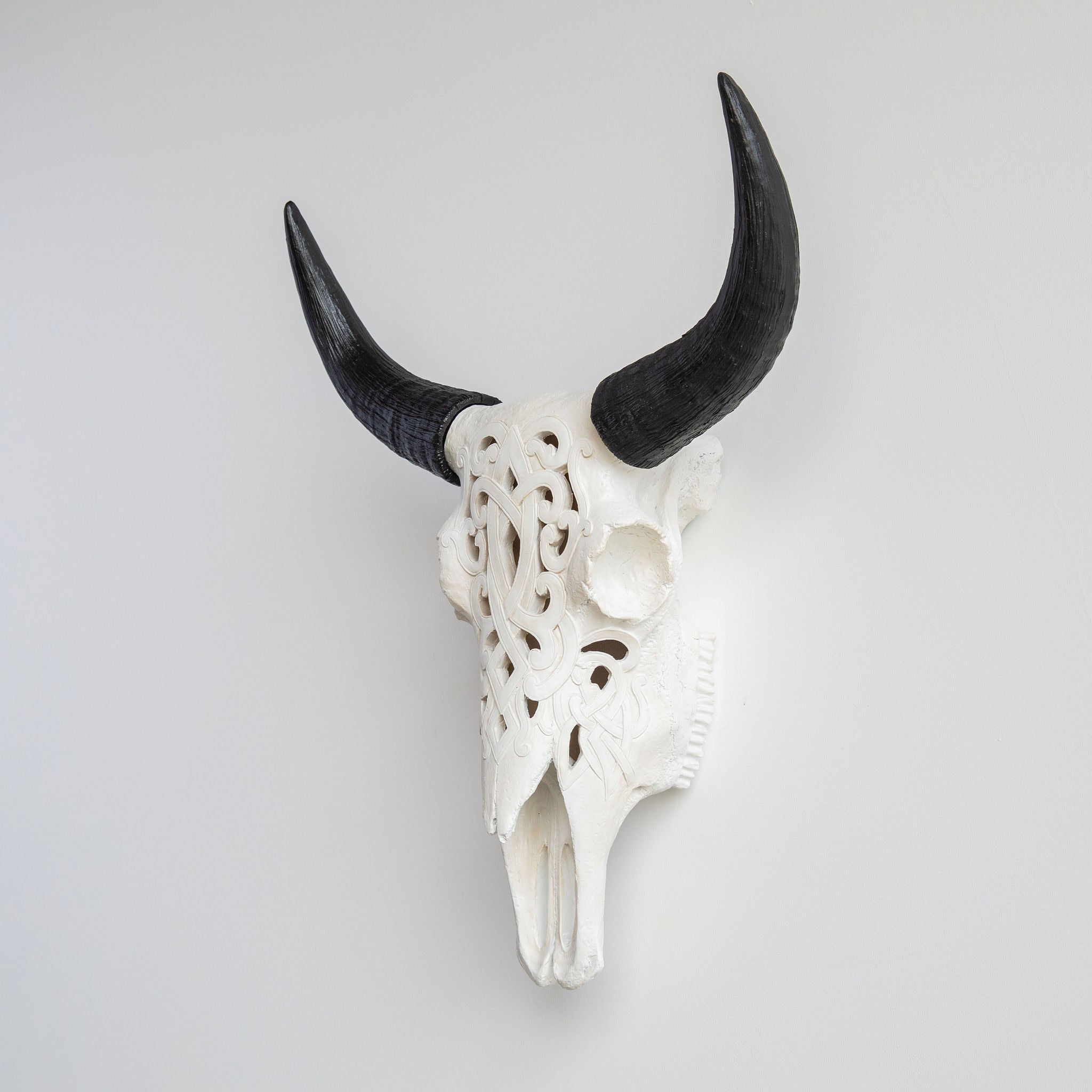 Faux Carved Cow Skull