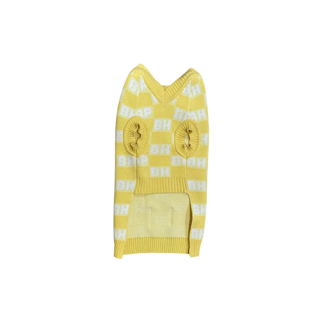 BESPOKE PAWS BP X BH Check Sweater vest - Cotton Recycled Warm Cozy Sweaters