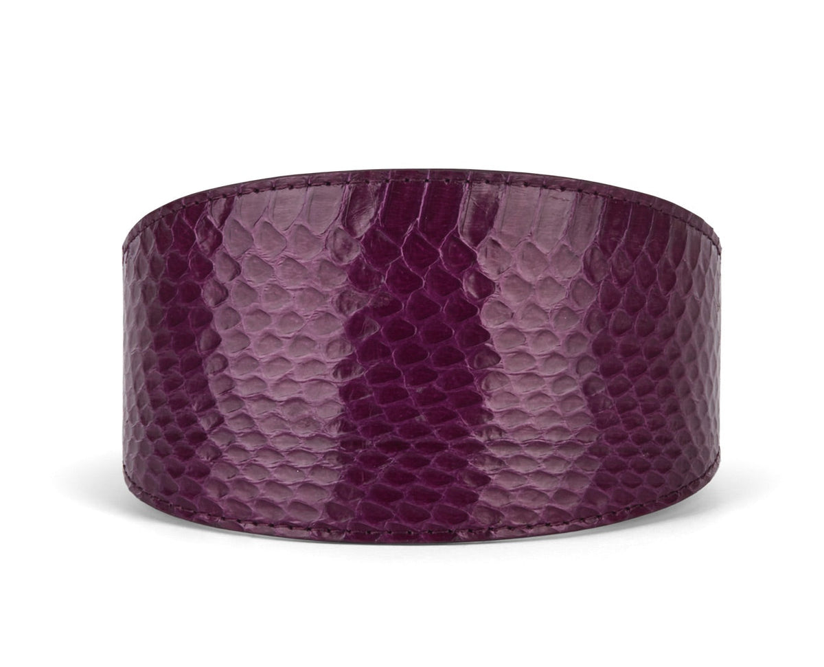 Allysa Payne Eggplant Purple Snake 3-Inch Wide Style