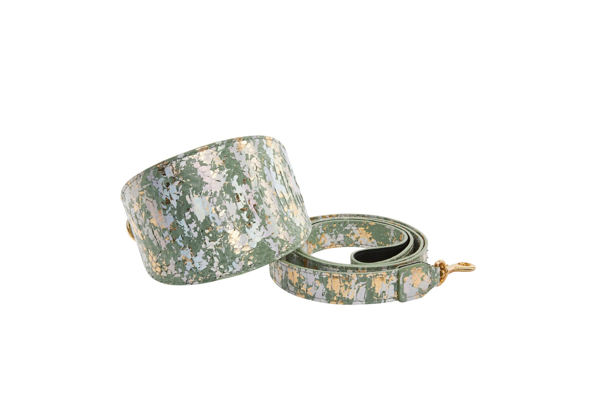 Allysa Payne Luxury Pet Fashion Custom Art Deco Snakeskin Wide Dog Collar & Leash Set