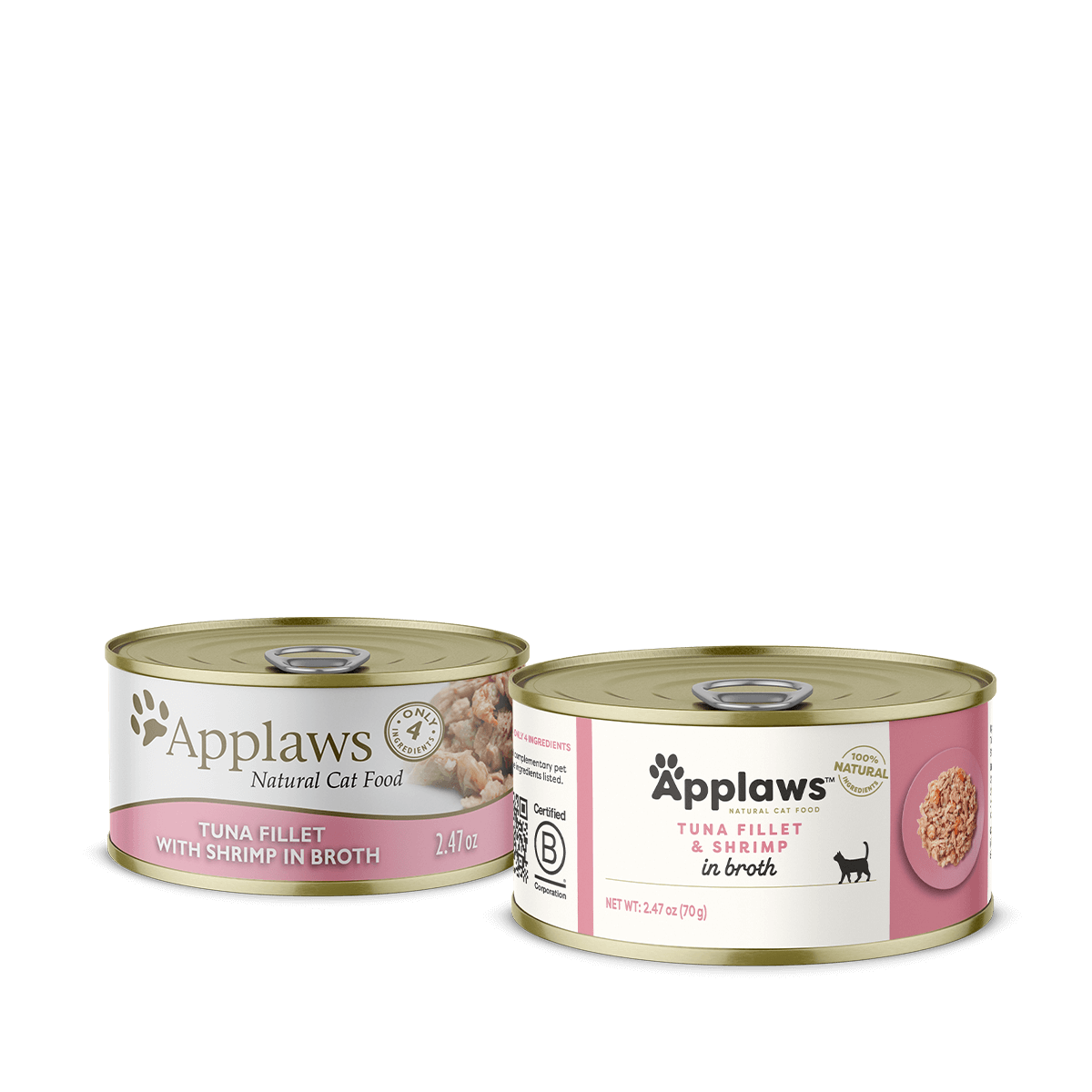 Applaws Adult Tuna Fillet and Shrimp in Broth Wet Cat Food (2.47oz)