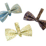 Blue, Purple & Green/Gold Embossed Croc Italian Leather Bowtie Set Of 3
