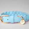 Dog Collar Cloud Blue Plaited