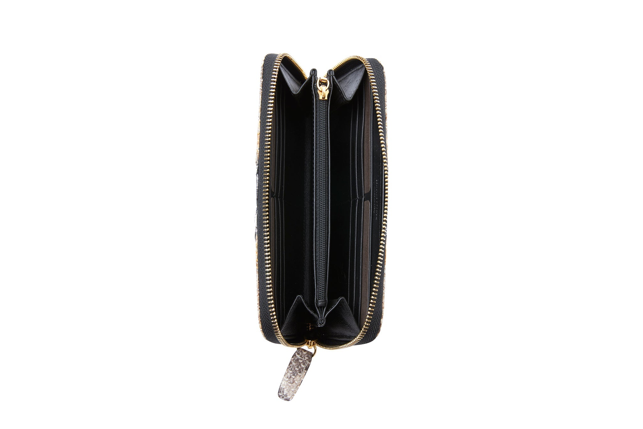 Neutral Blue/Silver Python Zip Wallet