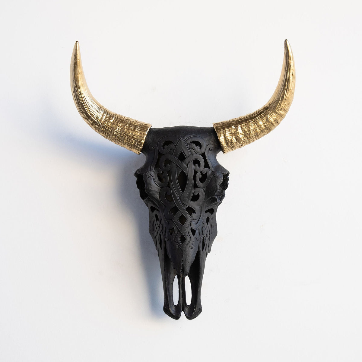 Faux Carved Cow Skull