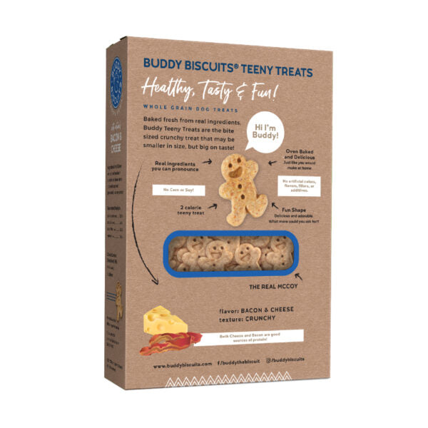 Buddy Biscuits Crunchy Teeny Treats Bacon and Cheese (8oz) - HT Animal Supply