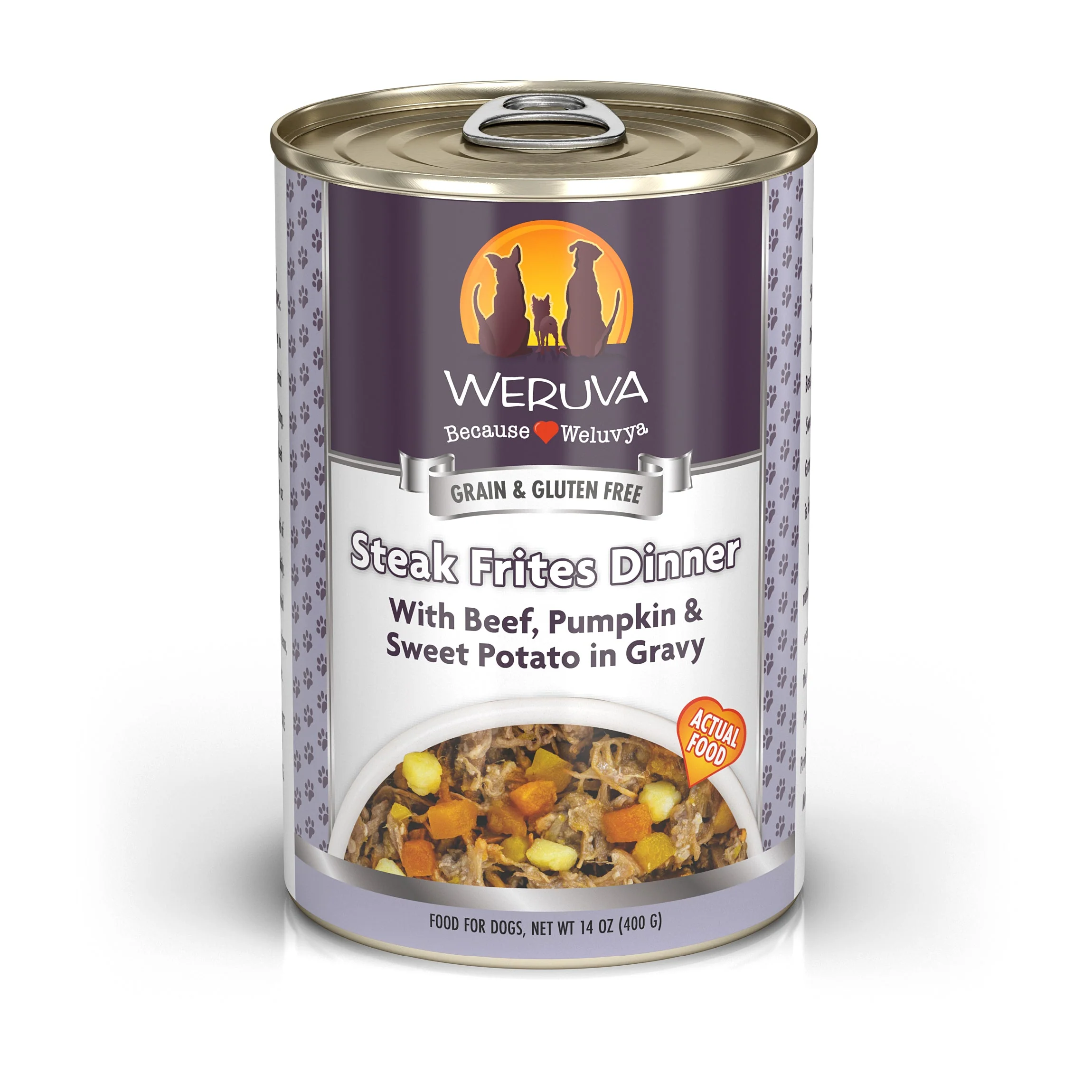 Weruva Steak Frites Dinner Wet Dog Food (14oz)