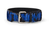 Allysa Payne Black and Royal Blue Snake 3-Inch Wide Style Dog Collar