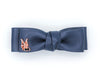 Mini Leather Bow: Navy Blue