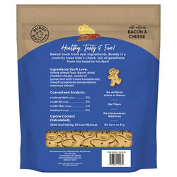 Buddy Biscuits Crunchy Bacon and Cheese Dog Treats - HT Animal Supply