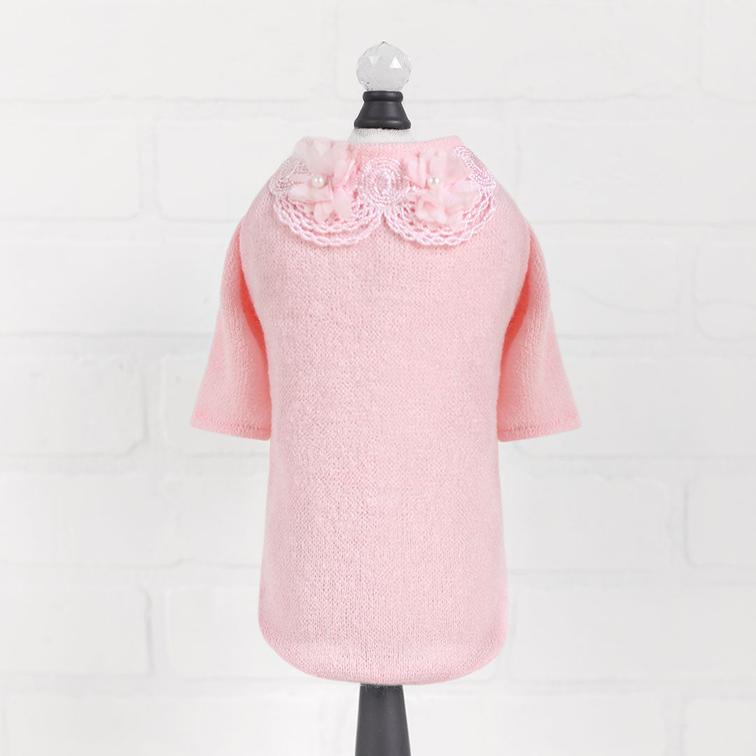 Hello Doggie Sweet Magnolia Pink Dog Sweater