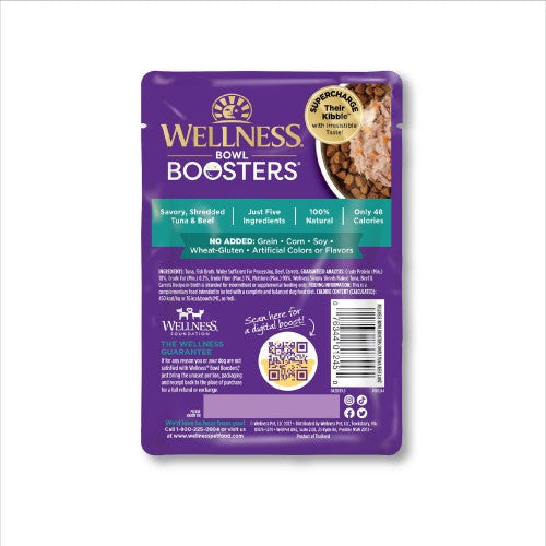 Wellness Bowl Boosters Simply Shreds Flaked Tuna, Beef and Carrots Dog Food Topper (2.8oz)