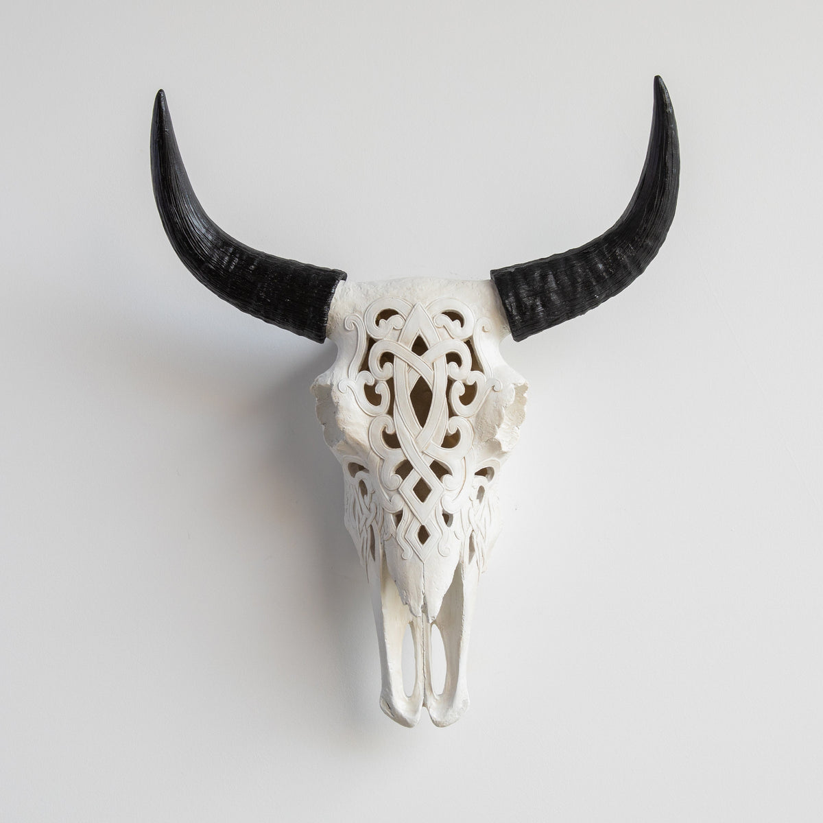 Faux Carved Cow Skull