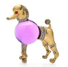 Allysa Payne Gold Purple Body Poodle Crystal Brooch