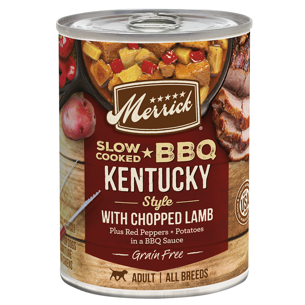 Merrick Slow Cooked Grain Free Adult BBQ Kentucky Lamb Wet Dog Food (12.7oz)