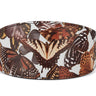 Butterfly Print Italian Leather 3” Wide Style Collar