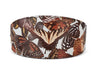 Butterfly Print Italian Leather 3" Wide Style Collar