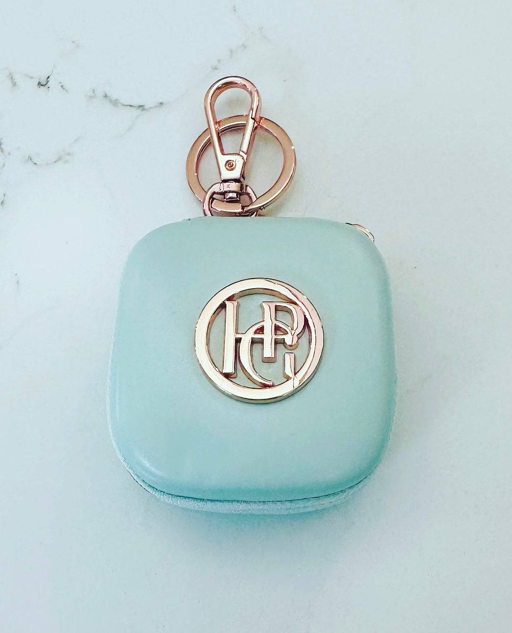 Designer Waste Bag/Treat Bag - Aquamarine/Rose Gold