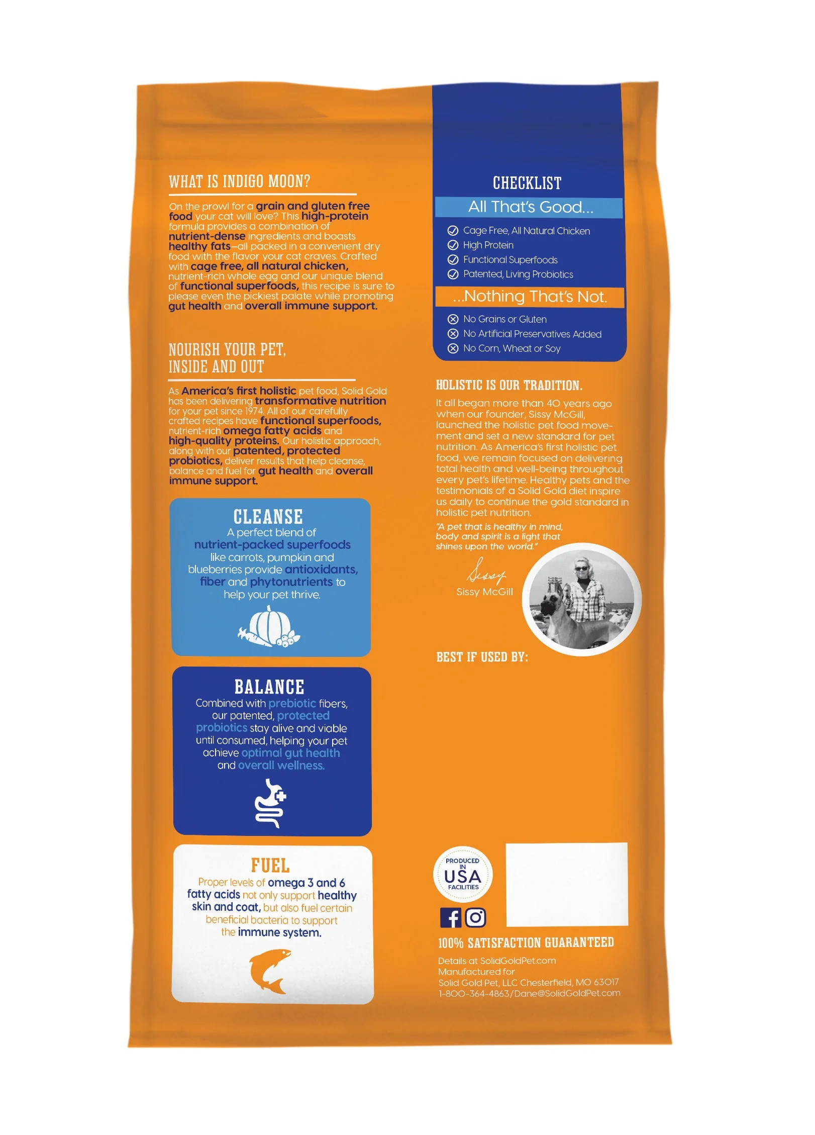 Solid Gold Adult Grain Free Indigo Moon Chicken and Egg Cat Food (3lb)