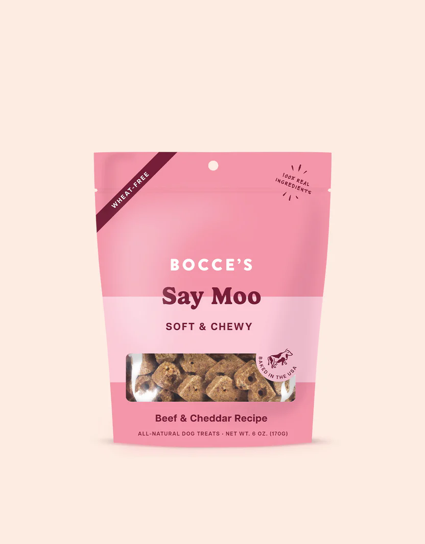 Bocces Soft and Chewy Say Moo Dog Treats (6oz)