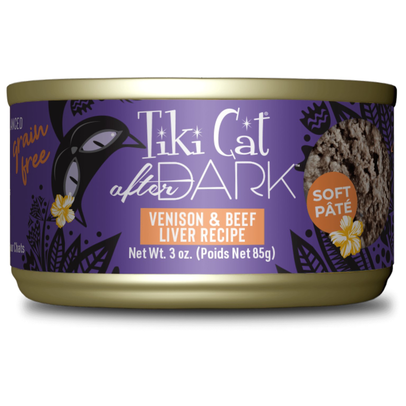 Tikicat Adult After Dark Venison and Beef Liver Soft Pate (3oz)