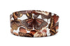 Butterfly Print Italian Leather 3" Wide Style Collar