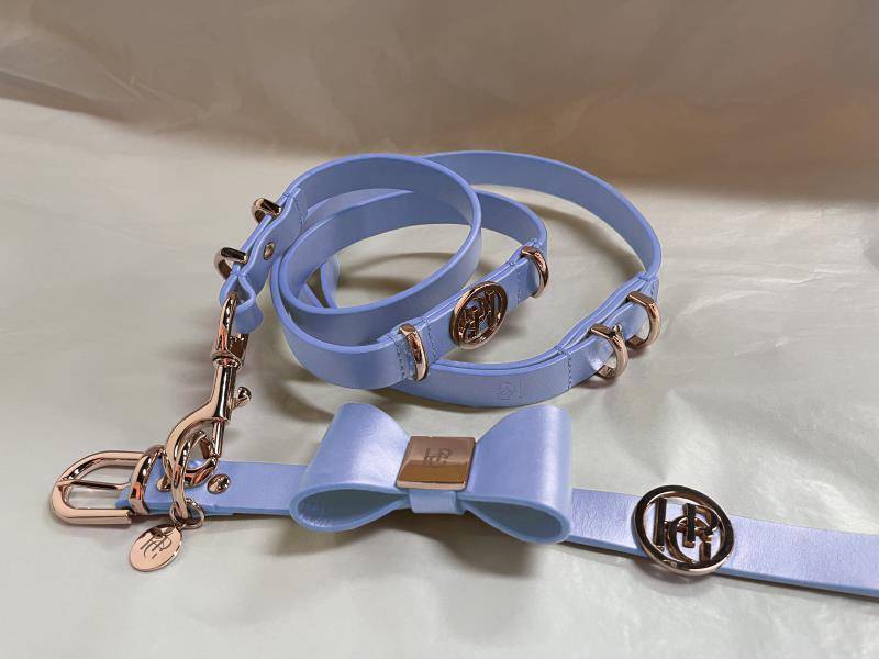 Leather Bow Collar (only) - Lilac