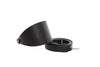 Black Vegan Leather 3" Wide Style Collar & Leash Set