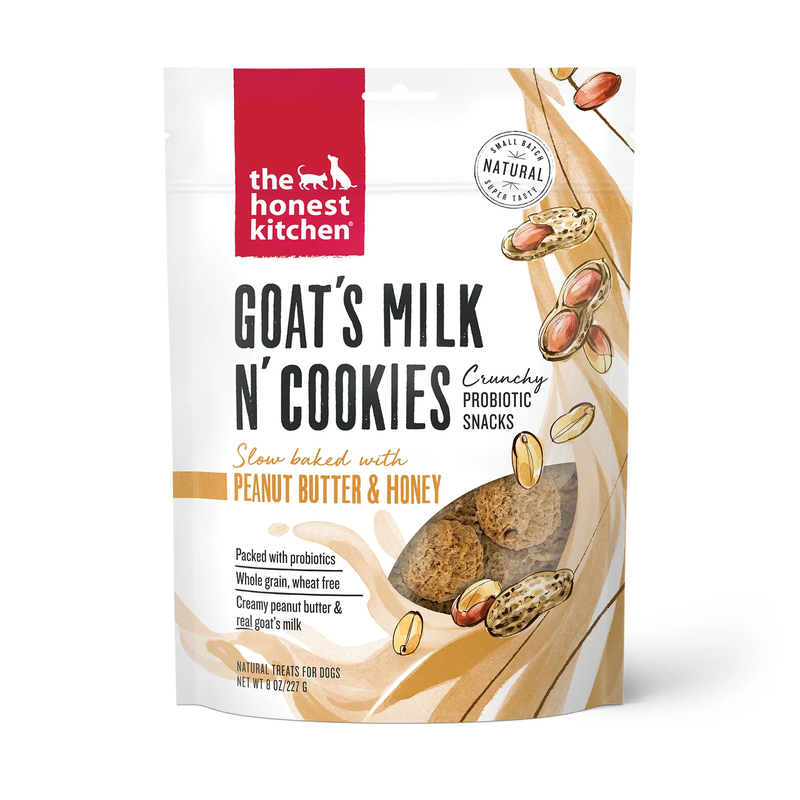 Honest Kitchen Goat Milk and Cookies Peanut Butter and Honey Dog Treats (8oz)