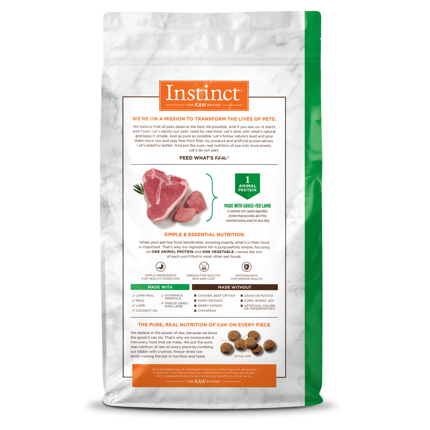 Instinct Adult Limited Ingredient Grain Free Lamb Dry Dog Food (20lb)