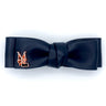 Mini Leather Bow: Black Tie