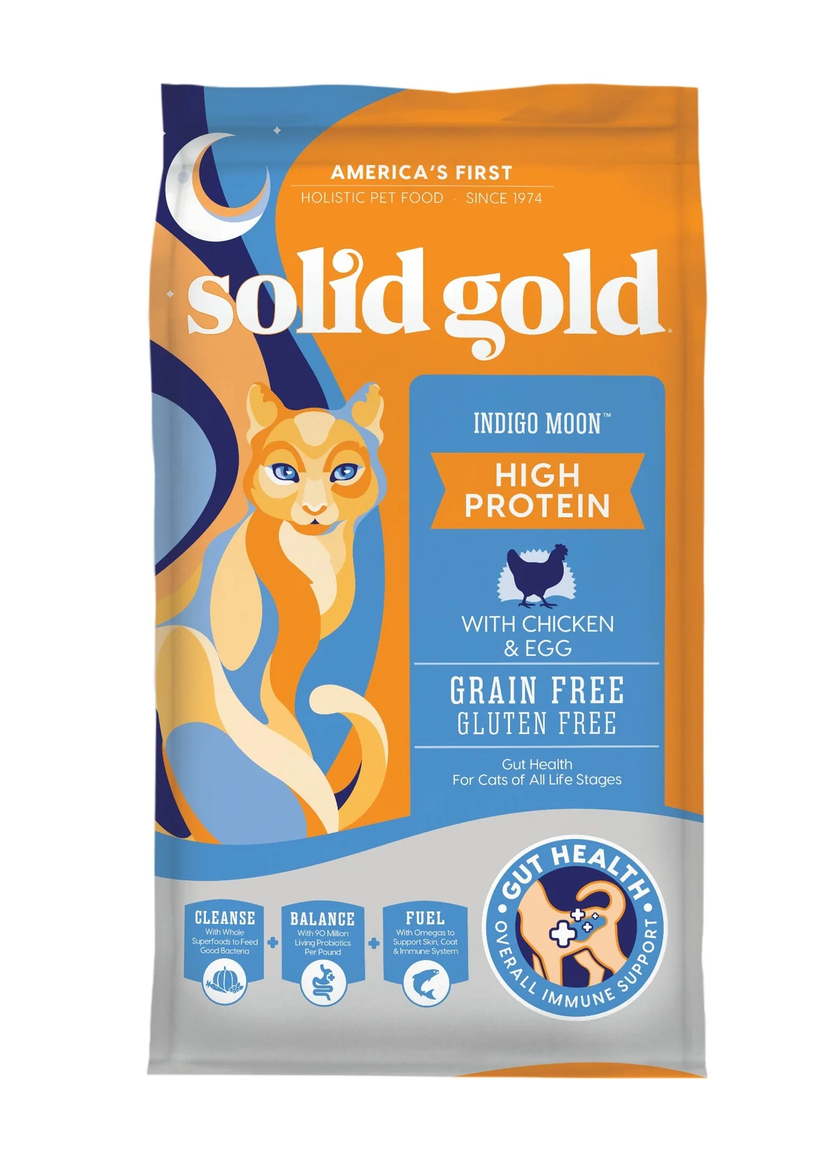 Solid Gold Adult Grain Free Indigo Moon Chicken and Egg Cat Food (3lb)