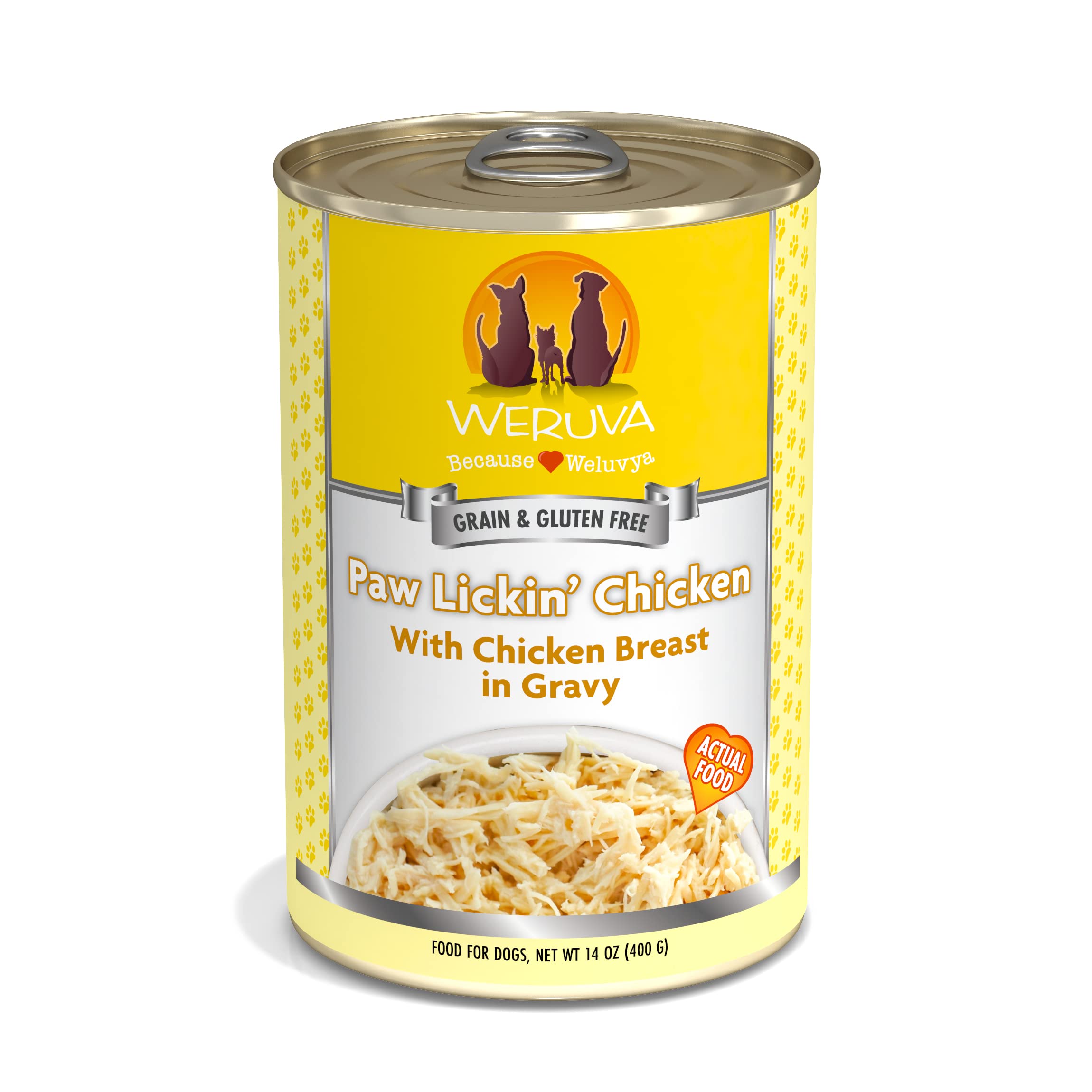 Weruva Classic, Paw Lickin Chicken with Chicken Breast in Gravy Dog Food (14oz)