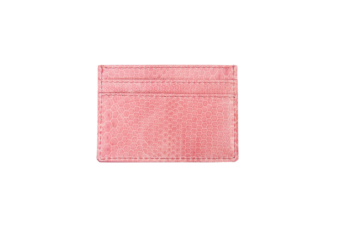 Allysa Payne Soft Pink Snake AP Luxury Pet Fashion Double Sided Card Wallet