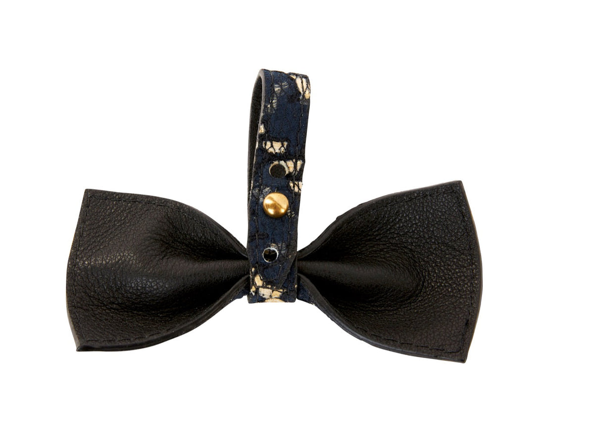 Allysa Payne Navy Lace On Gold Italian Leather