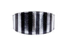 Black & Silver Stiped Snake Wide Style 3" Collar