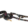 Floral/Lace Embossed Italian Leather Classic Collar, Leash, Harness Set