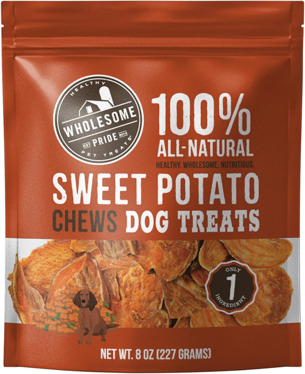 Wholesome Pride 100% Natural Sweet Potato Dog Chews