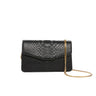 Classic Black Python Clutch
