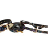 Floral/Lace Embossed Italian Leather Swarovski Crystal Hardware Collar, Leash, Harness Set