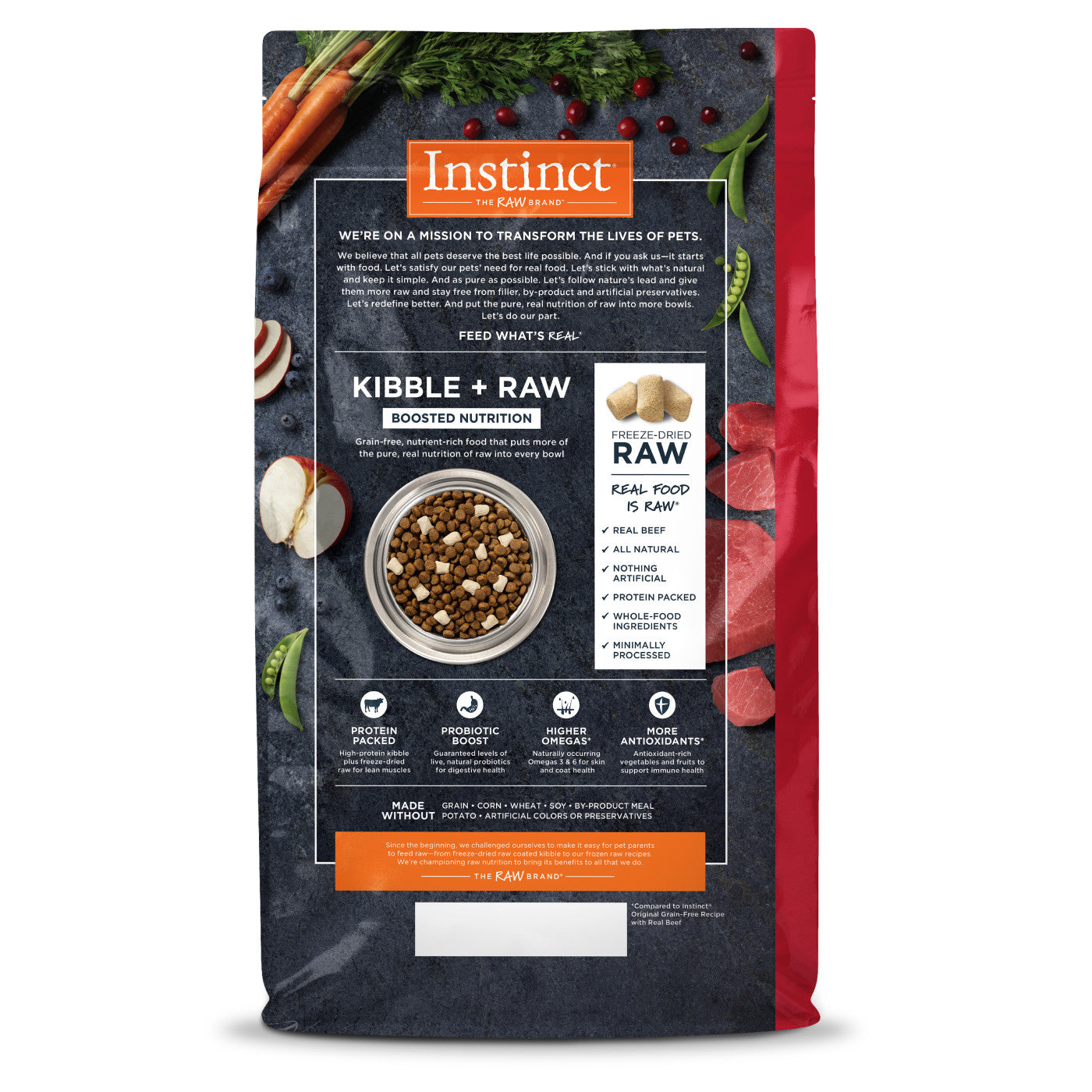 Instinct All Life Stages Raw Boost Grain Free Beef Dry Dog Food